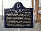 Gateway to freedom plaque